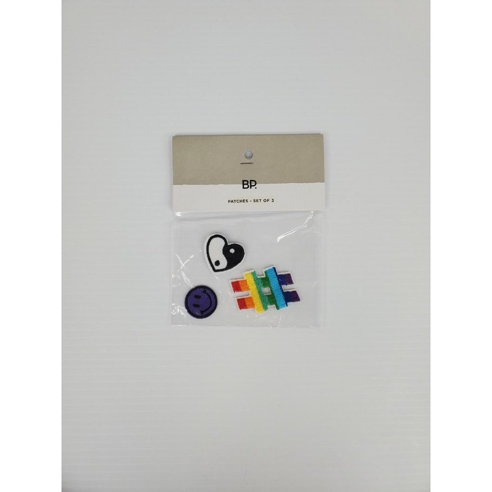 BP. 3 Pack Assorted Artistic Emoji Positivity Fashion Accessorize Patch
